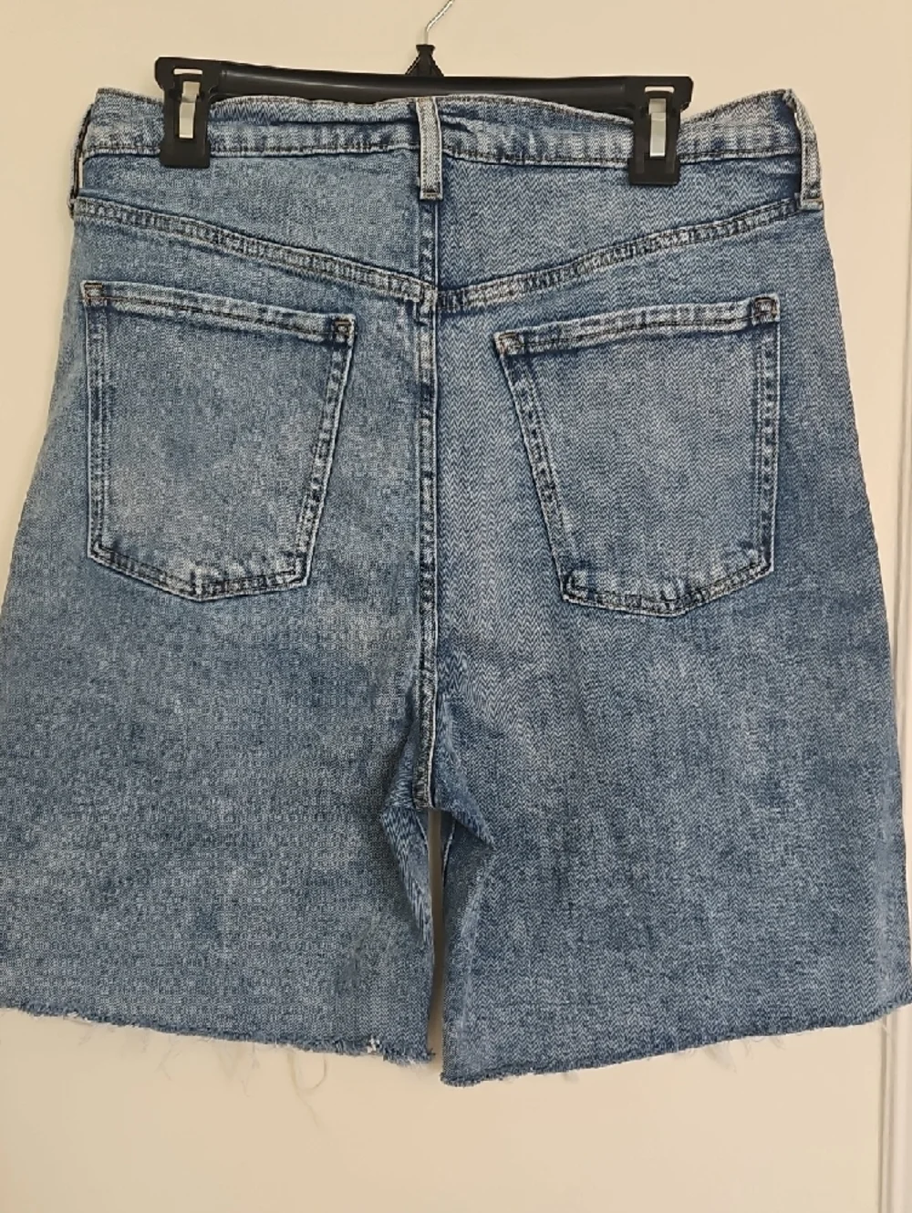 Old Navy Light Blue Distressed Denim Bermuda Shorts